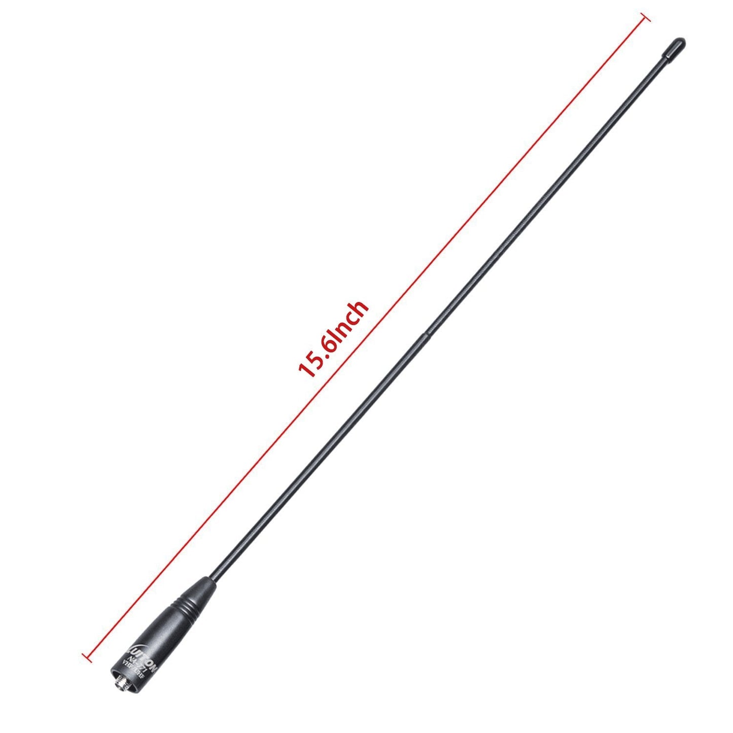 Radio Antenna for BaoFeng UV-5R/888S Long Range Walkie Talkie Antenna 15.6-Inch Whip VHF/UHF (144/430Mhz) Antenna SMA-Female（1 Pack）