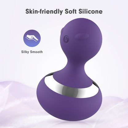 Cordless Electric Massager with 10 Powerful Vibrations, Rechargeable Handheld Neck Massager (Black)