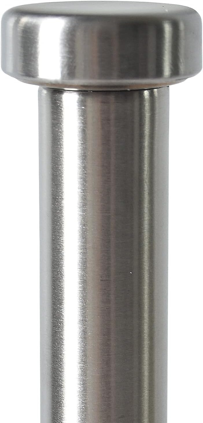 Steelware Central Paper Towel Holder with Side Rod, Stainless Steel, Easy Tear Dispenser for Home Kitchen Countertop Tabletop (Silver)
