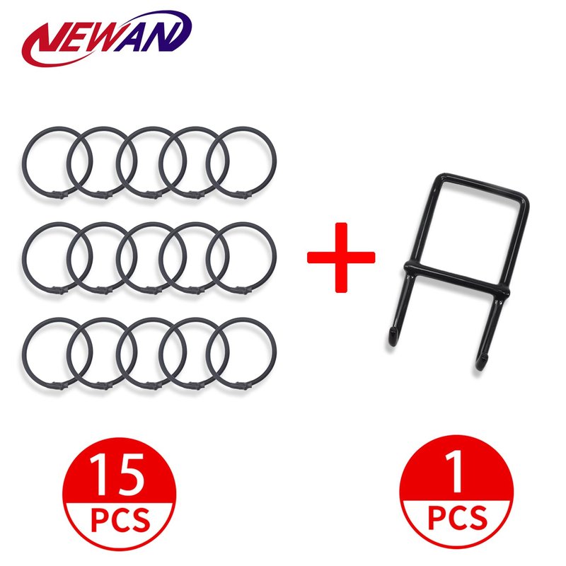NEWAN 15Pcs Independent Bungee Cords,Replacement for Fitness Trampoline Bungee Cords + Mounting Tool - Max Limit 330 lbs