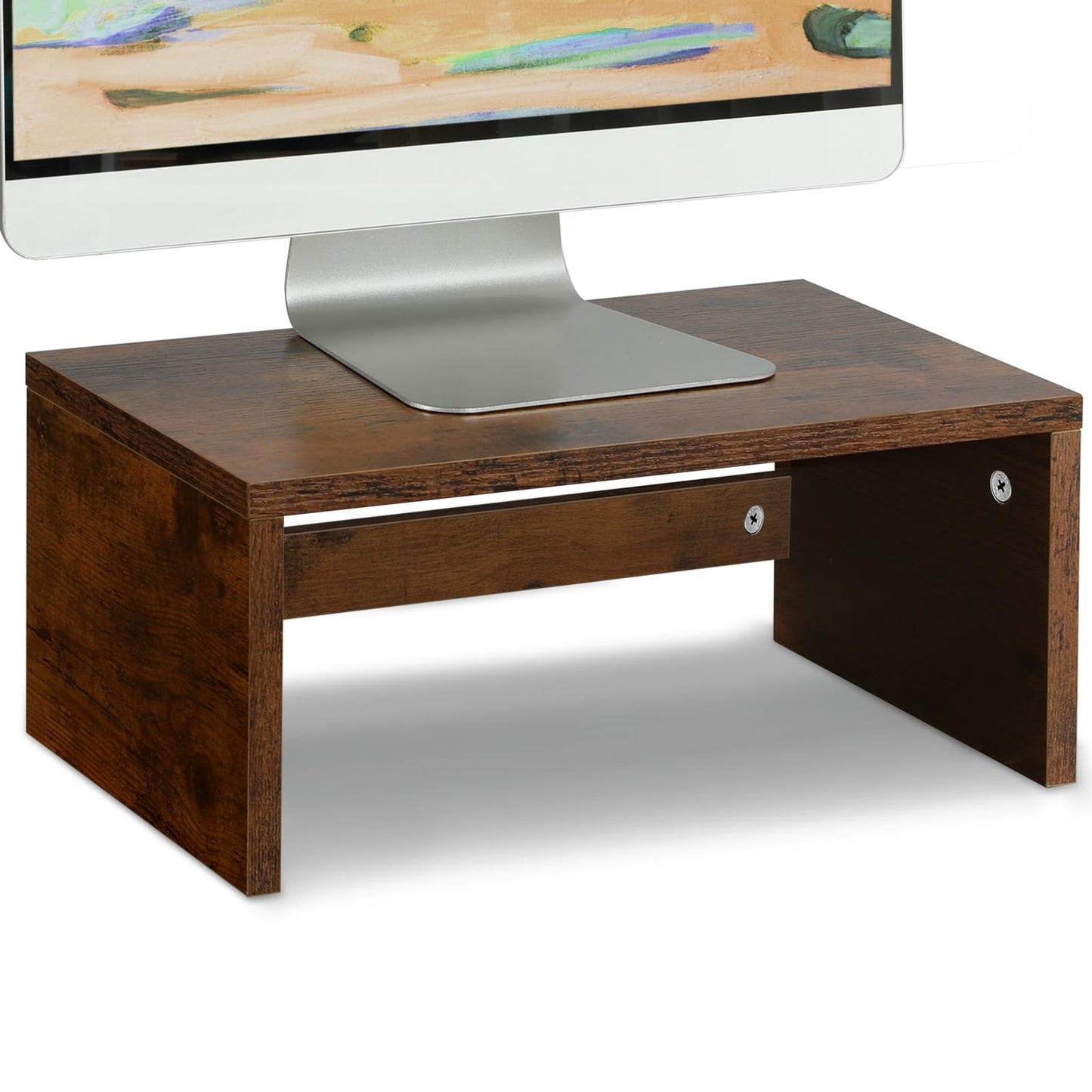 TEAMIX Higher Monitor Stand Riser-6.7 inch, Monitor Riser with Storage for Desk Small Monitor Stand TV/Screen/PC/Laptop Riser Computer Stand Desktop Shelf