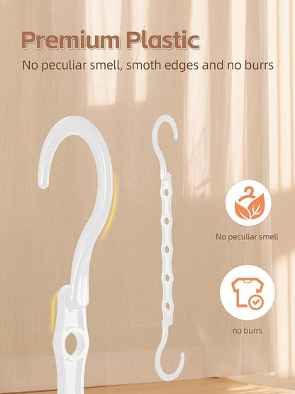 HOUSE DAY White Magic Space Saving Hangers, Premium Smart Hanger Hooks