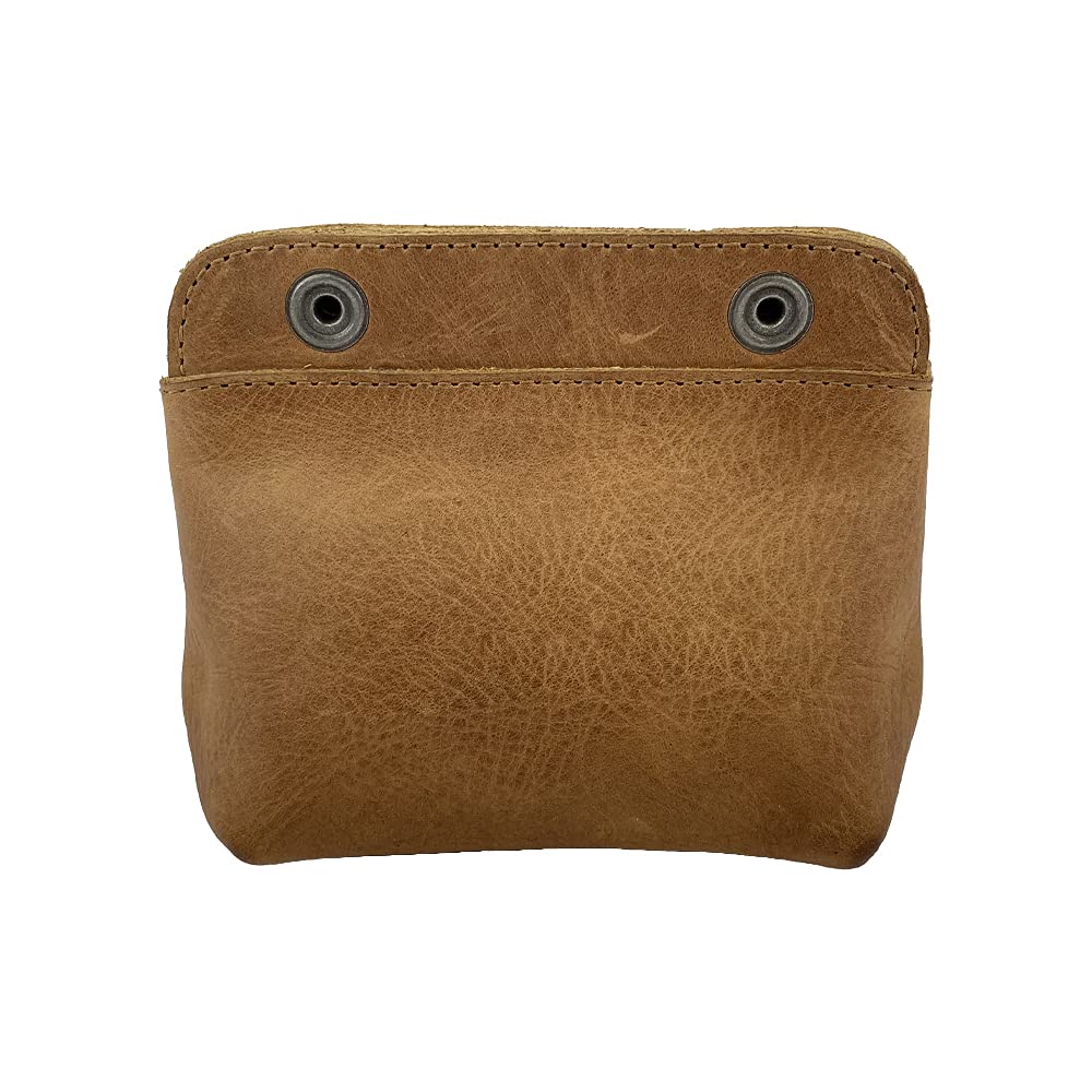 Hide & Drink, Leather Double Snap Pouch, Coin Purse, Cash & Card Holder, Cable Organizer, Makeup, Handmade Includes 101 Year Warranty (Single Malt Mahogany)