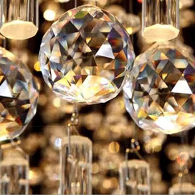 Flashing God D40''X H100'' Large Chandeliers for High Ceilings Crystal Raindrop Chandeliers 5 Tiers Chandelier Big Pendant Light Fixture for Living Room Entry Stairwell Staircase