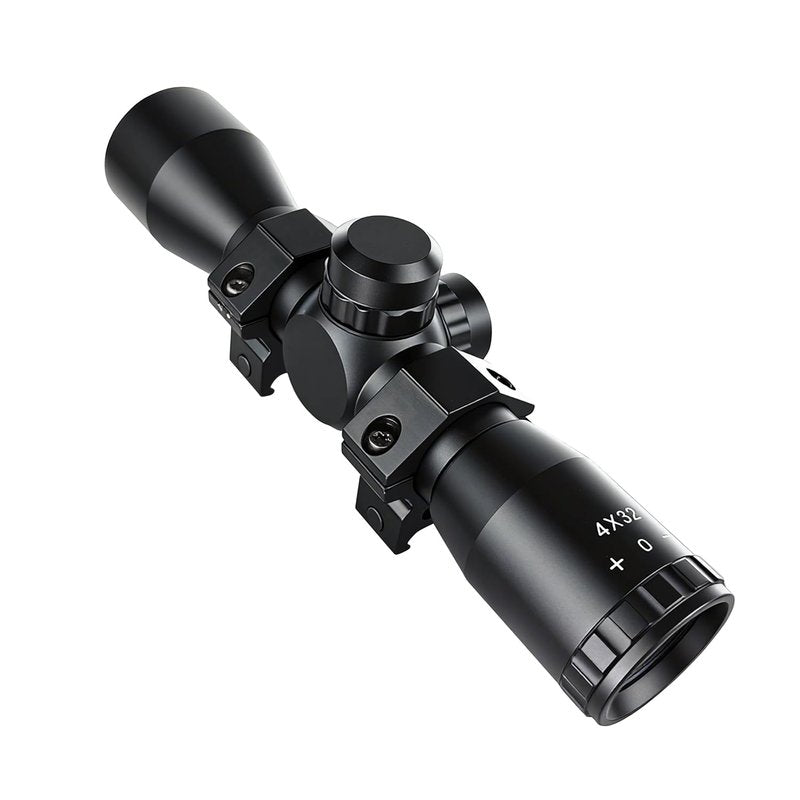 Tactical 4X32 Compact Riflescope - Mil Dot Reticle for Precision Hunting | Adjustable Rail Mounts