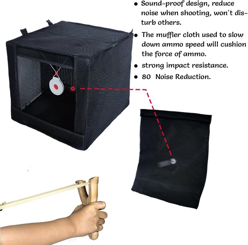 Target Box Practice Game - Wear-Resistant Anti-Slingshot Bulls Eye Silencer | Ideal for Competitive Shooting