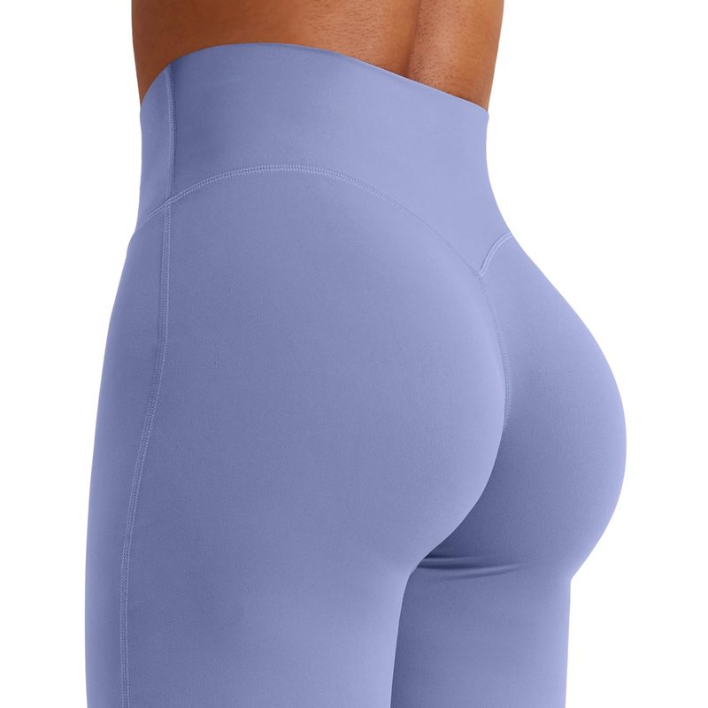 YEOREO Workout Leggings Womens No Front Seam Straight Leggings 31.5" High Waist Buttery Eddiy Gym Yoga Pants Ocean Blue M