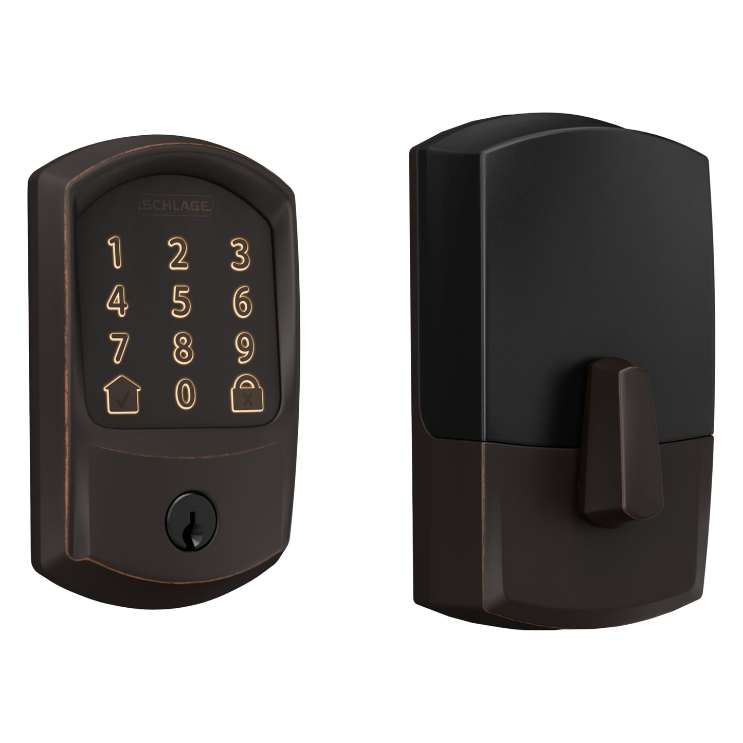 Schlage Encode Smart WiFi Deadbolt Lock for Front Door - Keyless Entry with App or Touchscreen - Works with Alexa, Hey Google, & Airbnb - Create Codes for Guests - Matte Black