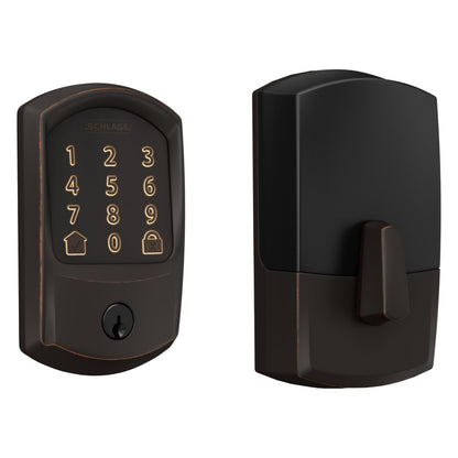 Schlage Encode Smart WiFi Deadbolt Lock for Front Door - Keyless Entry with App or Touchscreen - Works with Alexa, Hey Google, & Airbnb - Create Codes for Guests - Matte Black