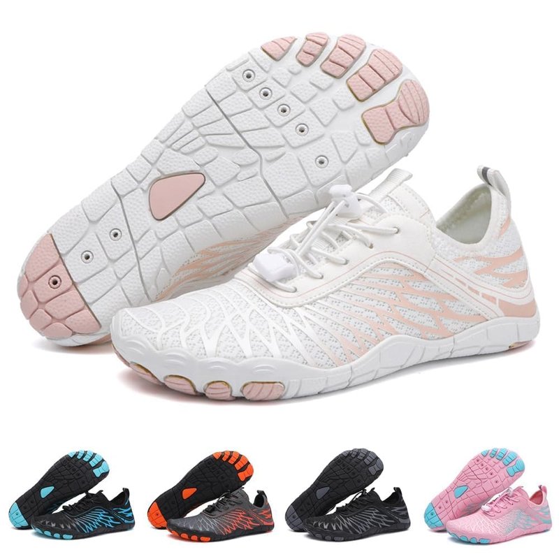 ELETON Barefoot Shoes Women Men Footwear, Wide Toe Box Hiking Zero Drop Non-Slip Quick-Dry River Boat Pool Beach Water Shoes, Lightweight Swimming Running Walking Sneakers Unisex White