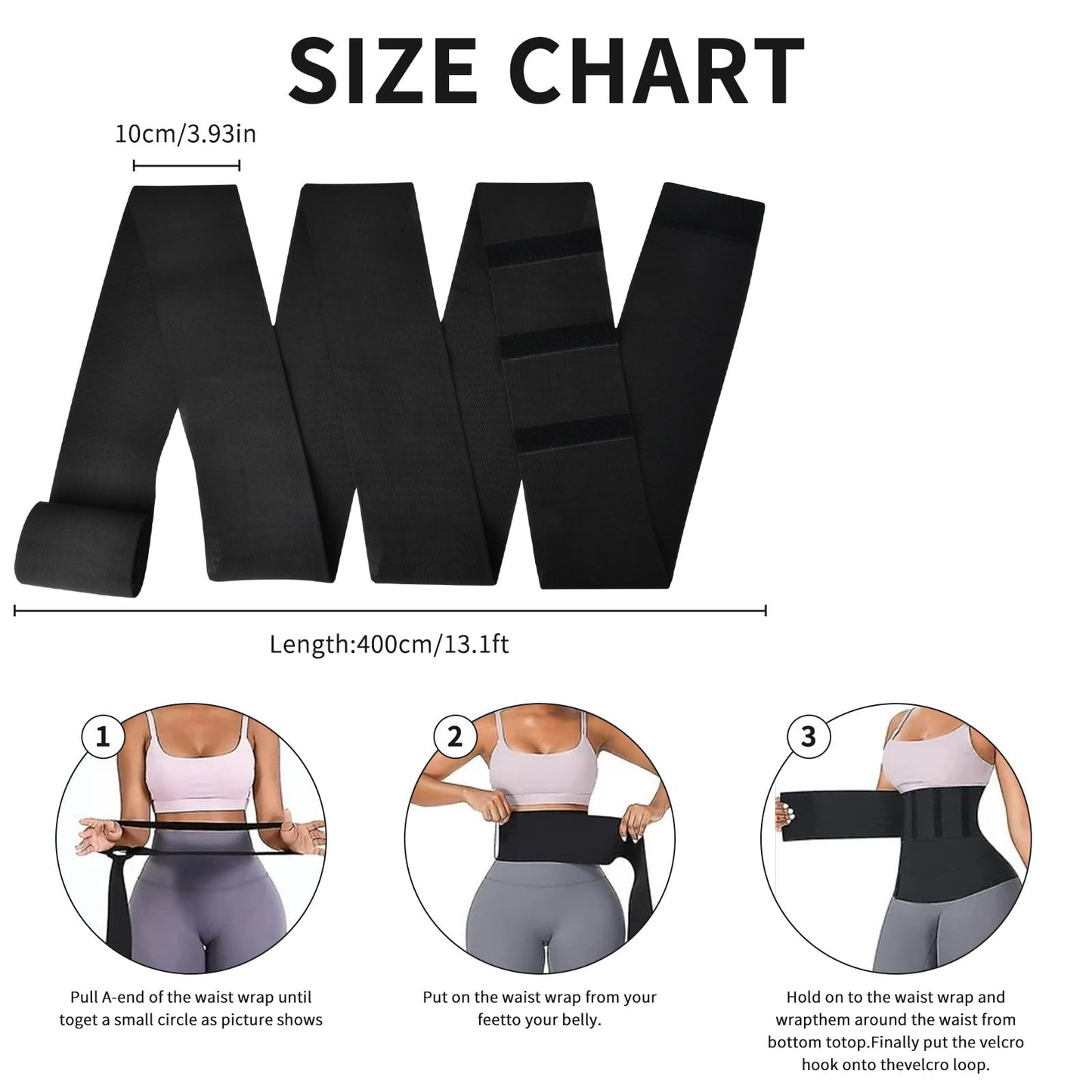 Lisacool Sculpt Touch Waist Trainer for Women Belly Fat Postpartum Belly Band Sweat Band for Stomach Weight Loss With Lumbar and Back Support Black