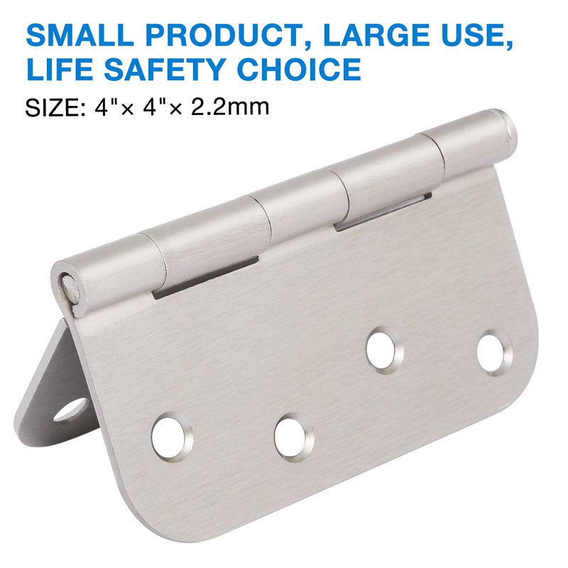 18 Pack 4 Inch Nickel Door Hinges Satin/Brushed Nickel Door Hinges 4 in x 4" Exterior Interior Door Hinge for Stardand Doors Stall,Front,Closet,Silver Residential Hinge Iron Bifold Door Hinge