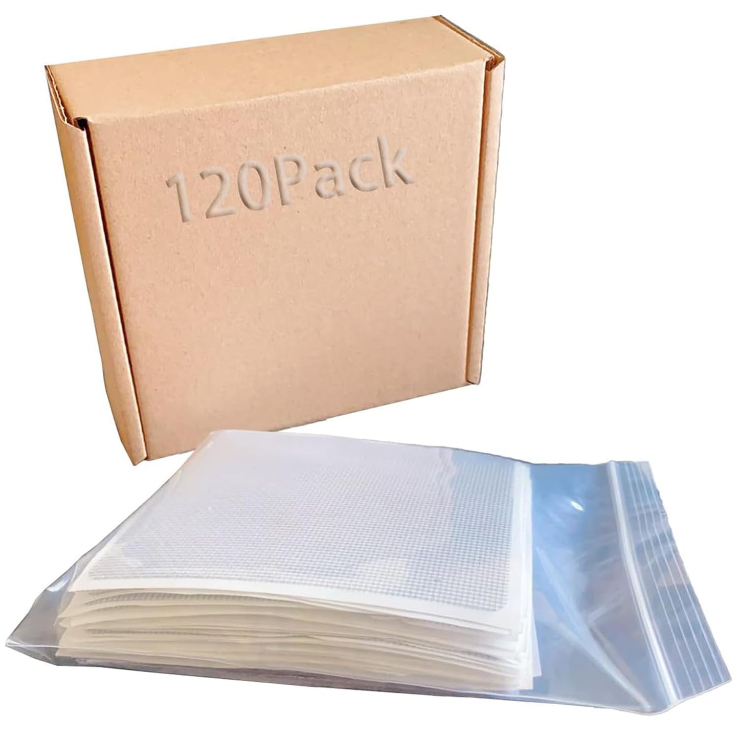 Carpet Tile Tape, 4" x 4"Carpet Tile Adhesive Connectors Carpet Square adhesives that Creates a Floating Floor 120 tabs per Pack