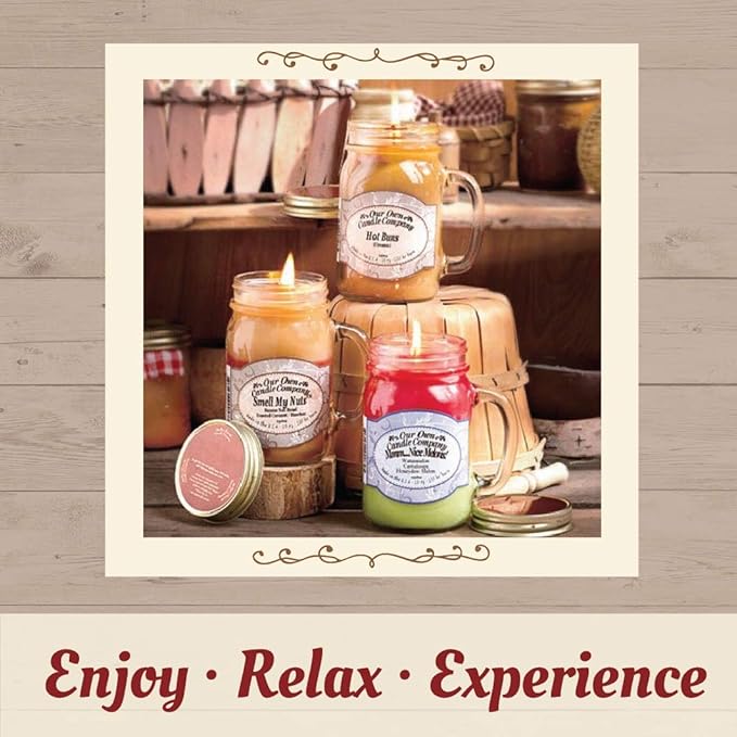 Our Own Candle Company Scented Mini Mason Jar Candle, 3.5 Ounce (French Vanilla, 3.5 oz (4 Pack))