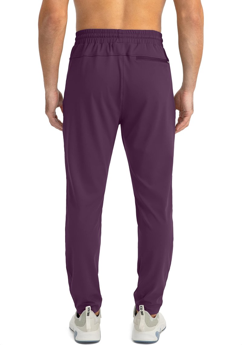 G Gradual Men's Sweatpants with Zipper Pockets Tapered Joggers for Men Athletic Pants for Workout, Jogging, Running (Wine Red, X-Large)