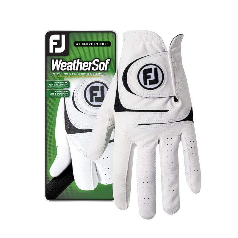 FootJoy Men's WeatherSof Prior Generation Golf Glove White Small, Worn on Right Hand