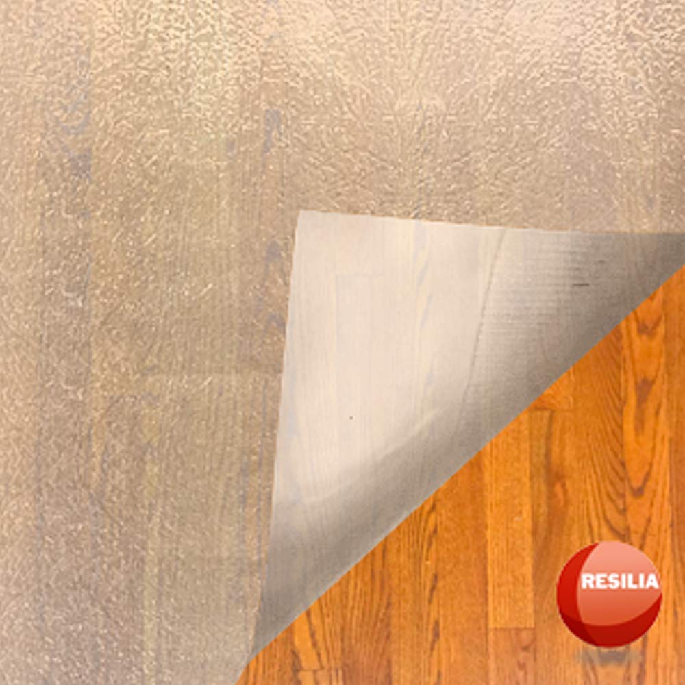 RESILIA - Deluxe Clear Vinyl, Plastic Floor Runner/Protector for Hard Floors - Skid-Resistant, Textured Pattern, (27 Inches Wide x 6 Feet Long), Made in The USA