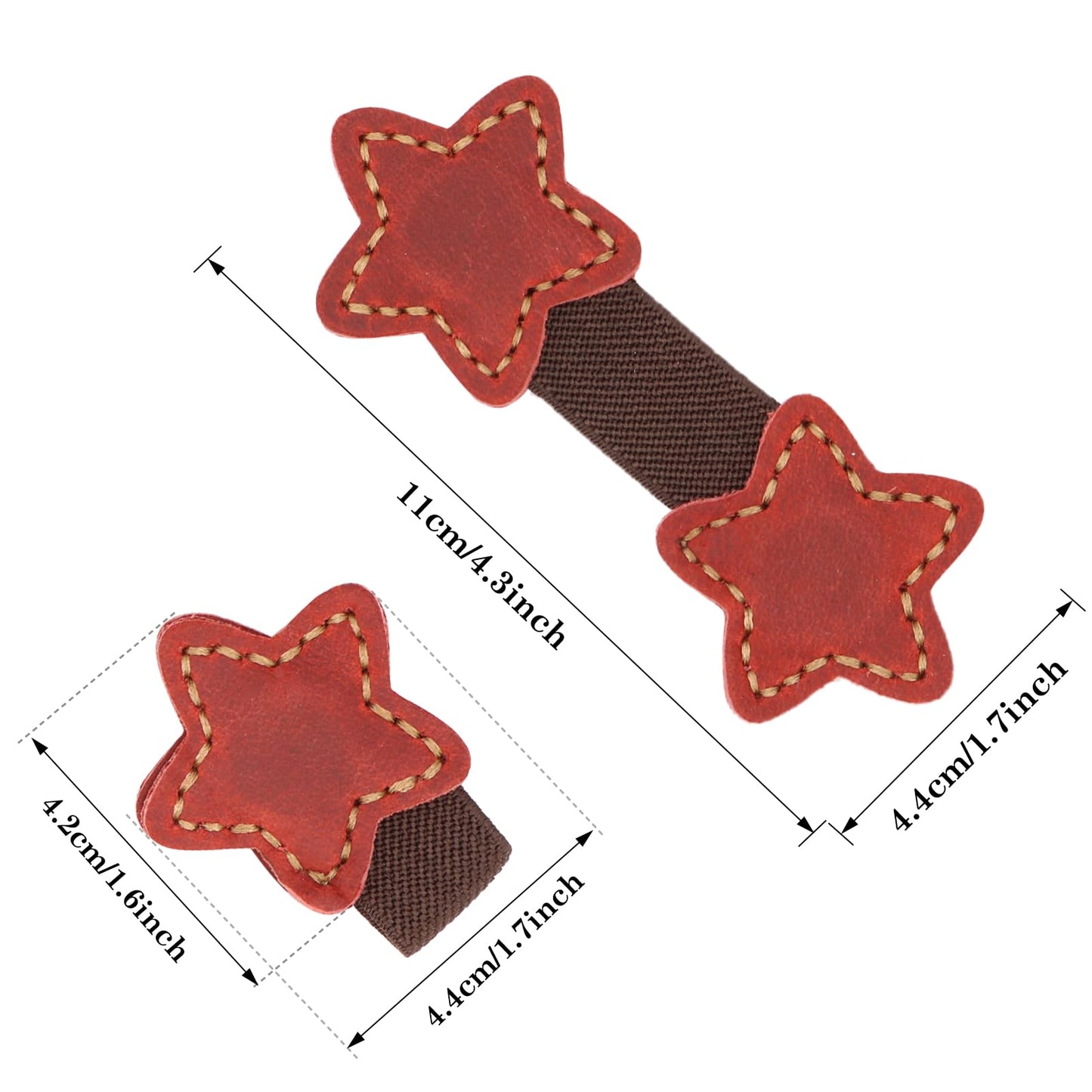 QUYANGCHIFENG 2pcs Magnetic Leather Bookmarks, Handmade Magnet Bookmark, Suitable for Women, Men, Students,Teachers and Other Reading Enthusiasts, Gifts Set for Book Lovers