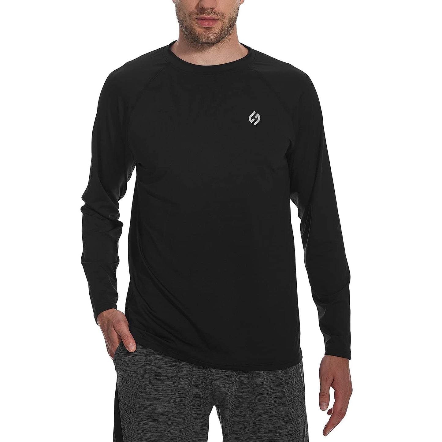 HODOSPORTS Men's UPF 50+ Sun Protection Swim Shirts Long Sleeve Rash Guard Fishing Shirts for Men SPF UV Quick Dry Lightweight