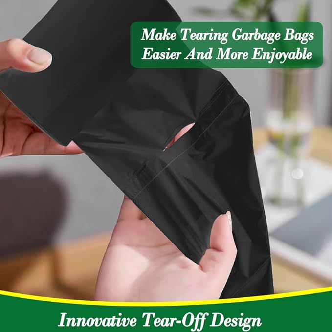 Hommaly 1.2 Gallon 240 pcs Small Black Trash Bags, Strong Garbage Bags