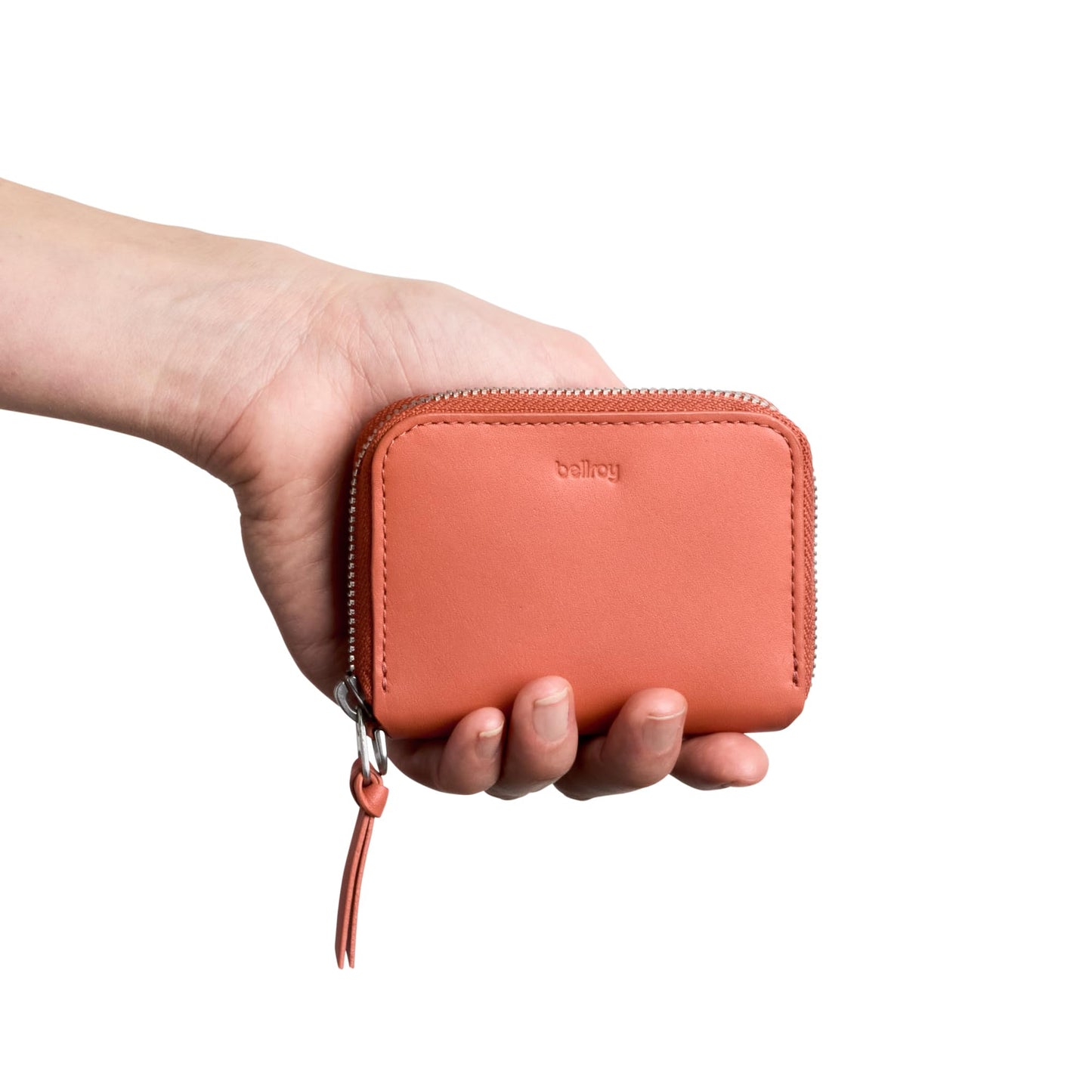 Bellroy Folio Piccolo (small leather zip wallet for men and women, with storage for cards, coins and keys) - BloodOrange