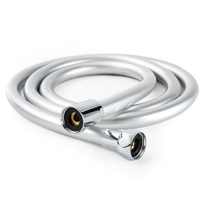 OFFO Ultra-Flex Shower Hose, Premium RV PVC Handheld Shower Head Hose Flex Hoses Extension with Brass Insert and Nut for Bathing Pet Bathing, 60 in Silver Gray