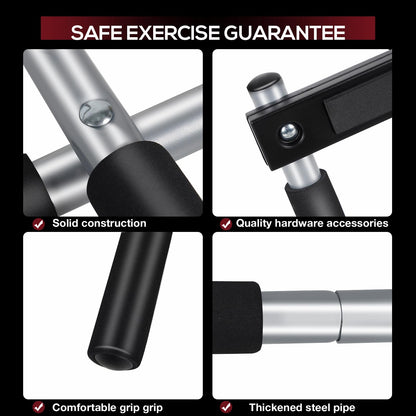GYE Doorway Pull Up Bar for Home Gym, Adjustable Width, Heavy-Duty Steel，Max Limit 440 lbs Upper Body Fitness Workout Bar with Foam Grips，Indoor Portable Upper Body Workout Bar for Strength Training