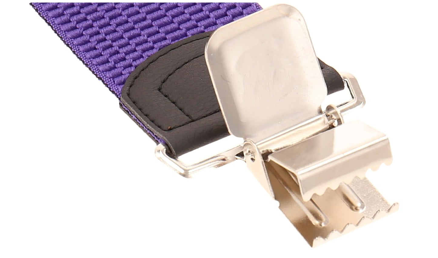 Ranger - Suspenders for Men – 2 inch. Wide, 53 inch. Heavy Duty, Strong, Solid, Long, Formal, Suit Accessories Men - Purple