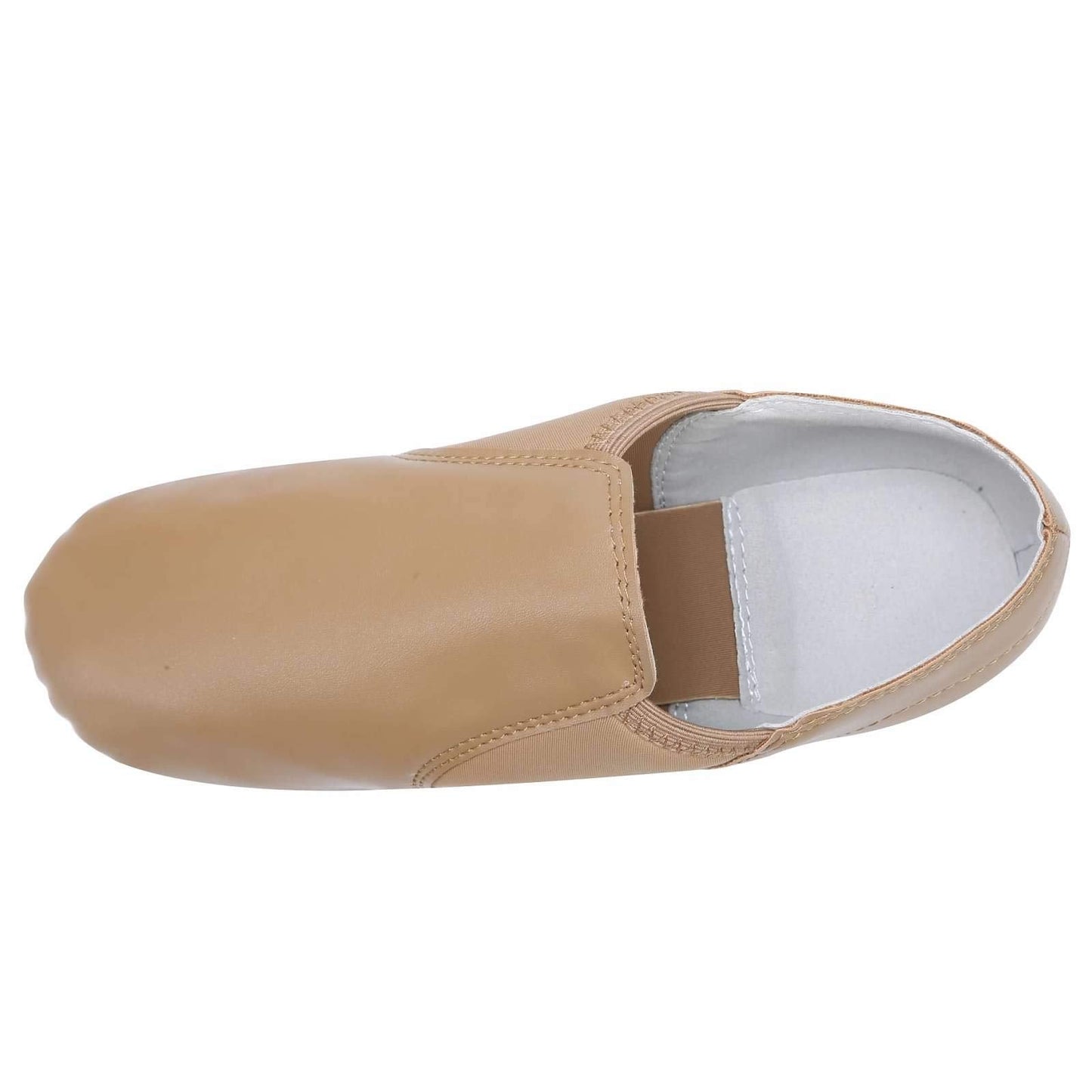 Linodes Unisex 006 PU Leather Upper Slip-on Jazz Shoe for Women and Men's Dance Shoes-Brown 9M
