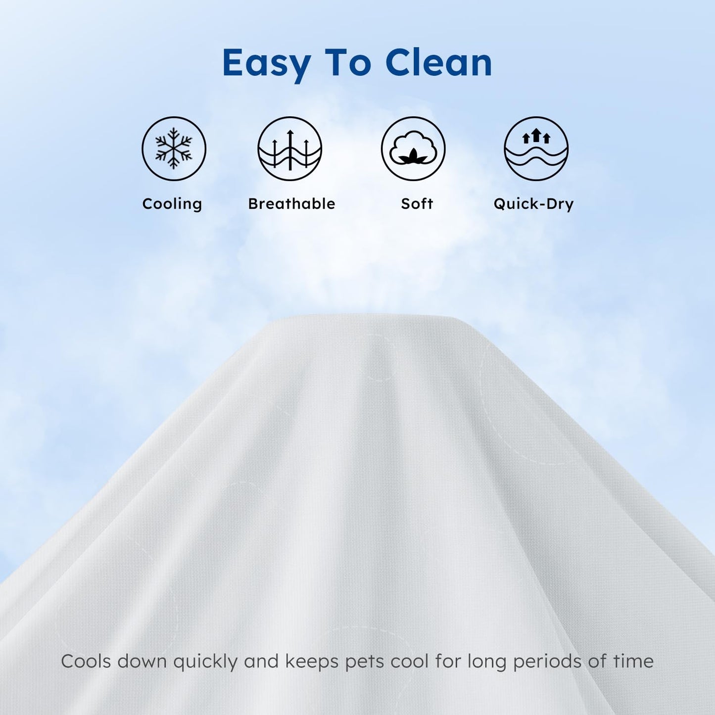 ZOMISIA Cooling Blanket for Large Dogs - Washable Dog Cooling Mat for Hot Weather, Travel Soft Pet Summer Essentials, Grey, 40"x50"