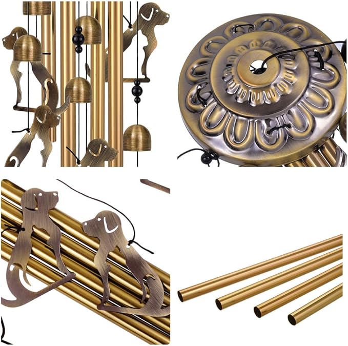 Outdoor Dog Wind Chimes Decor, Mobile Blessing Wind Bells Decorate, Sympathy Wind Catcher, Memorial Gifts for Mom, Grandma, Woman (Housewarming/Outside/Indoor/Home/Room/Porch/Yard/Garden Decoration)