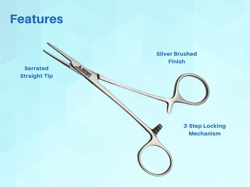Artman Instruments Set of 4 Artery Forceps 5 inches Straight Mosquitoes by Wise Linkers