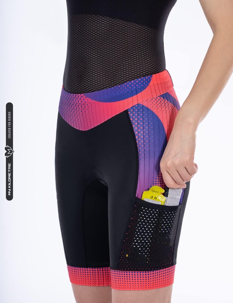 Triathlon Shorts for Women - 8” Inseam, UPF 50+ Fabric | Plus Size with Side Pockets