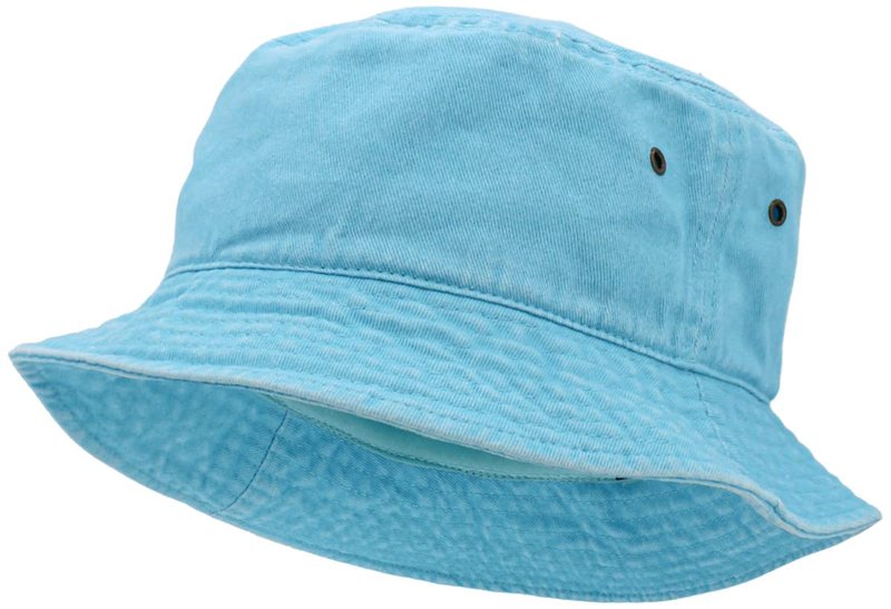 KBM-500 Washed Baby Blue S/M Unisex Washed Cotton Bucket Hat Summer Outdoor Cap