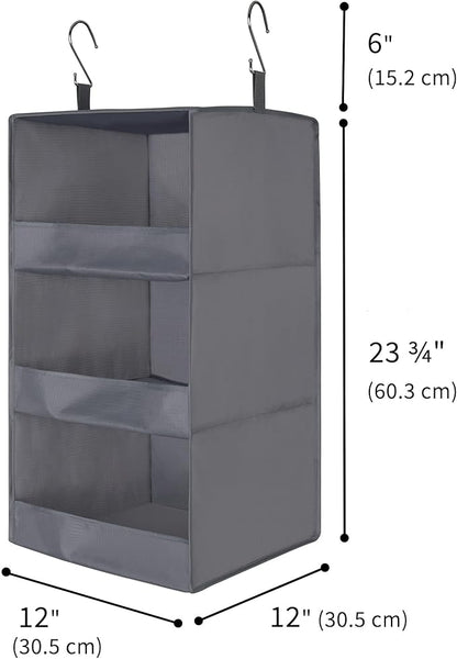 GRANNY SAYS 3-Shelf Hanging Closet Organizer and Storage, Collapsible Hanging