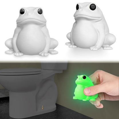 boeemi Frog Toilet Bolt Covers Decorative Glow in The Dark- 2PCs Toilet Screw Caps Luminous Green PLA Cute Bathroom Decor Accessories Push-on Install