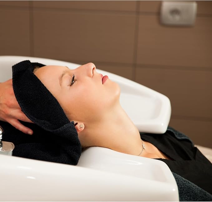 Black Salon Towels, Super Soft and Absorbent Microfiber Hair Towel