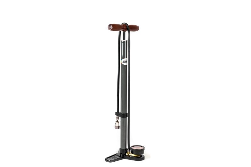 SILCA Pista Plus Bicycle Tire Pump | 120psi max Pressure, 2.5" Gauge | Presta & Schrader Valve | Durable Hose | High Performance | Bike Floor Pump