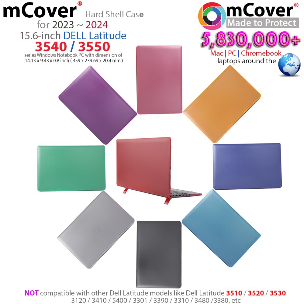 mCover Case Compatible ONLY with 2023-2024 15.6" Dell Latitude 3540/3550 Series Laptop Computer (NOT Fitting Any Other Dell Models) - Pink