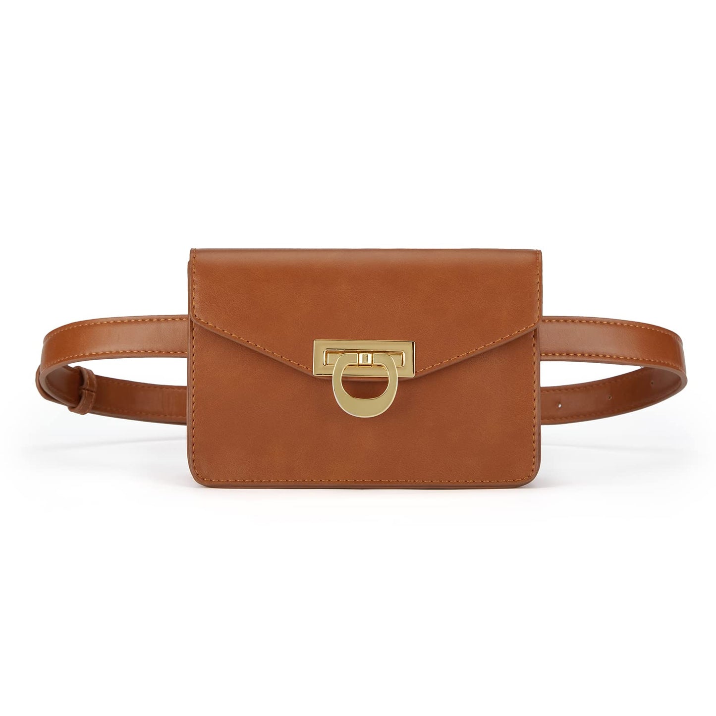 ECOSUSI Fanny Pack for Women PU Leather Belt Bag Waist Bag Fashion Waist Pack Pouch Small Purse for Party, Travel, Hiking