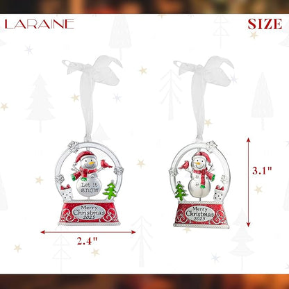 Laraine Christmas Tree Ornaments – 2025 Decorative Rotation Hanging Pendant of Car Charm Holiday Keepsake Gift Home Decor (Snowman (2025))
