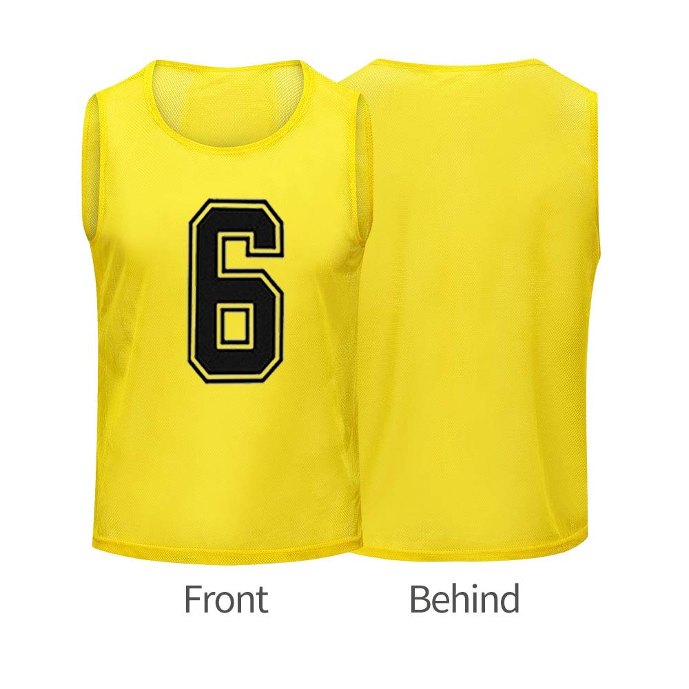 Antoyo Numbers Pinnies Adult Soccer,Scrimmage Vests for Kids Team Training
