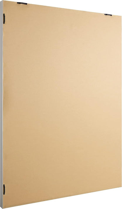 Amazon Basics Rectangular Wall Mount Mirror 24" x 36", Wide Trim, White