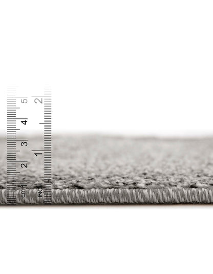Rugs.com - Angelica Collection Rug – 4 Ft Round Light Gray Easy-Clean Rug – Perfect for Nurseries, Playrooms, and Bedrooms