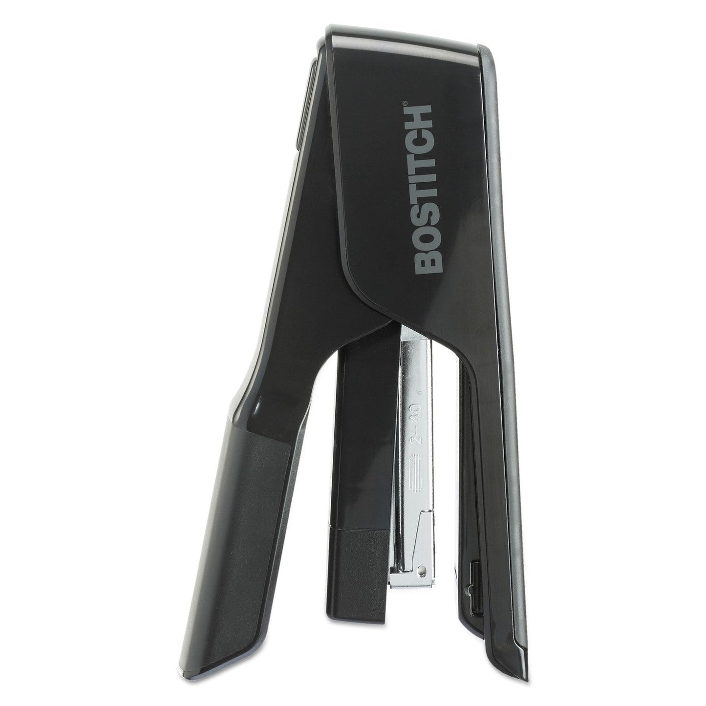 Bostitch Office EZ Squeeze 40 Sheet Flat Clinch Desktop Stapler, Reduced Effort, Black (B9040)