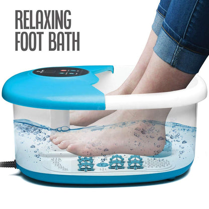Medical king Foot Spa with Heat and Massage and Jets Includes A Remote Control A Pumice Stone Collapsible Massager with Bubbles and Vibration