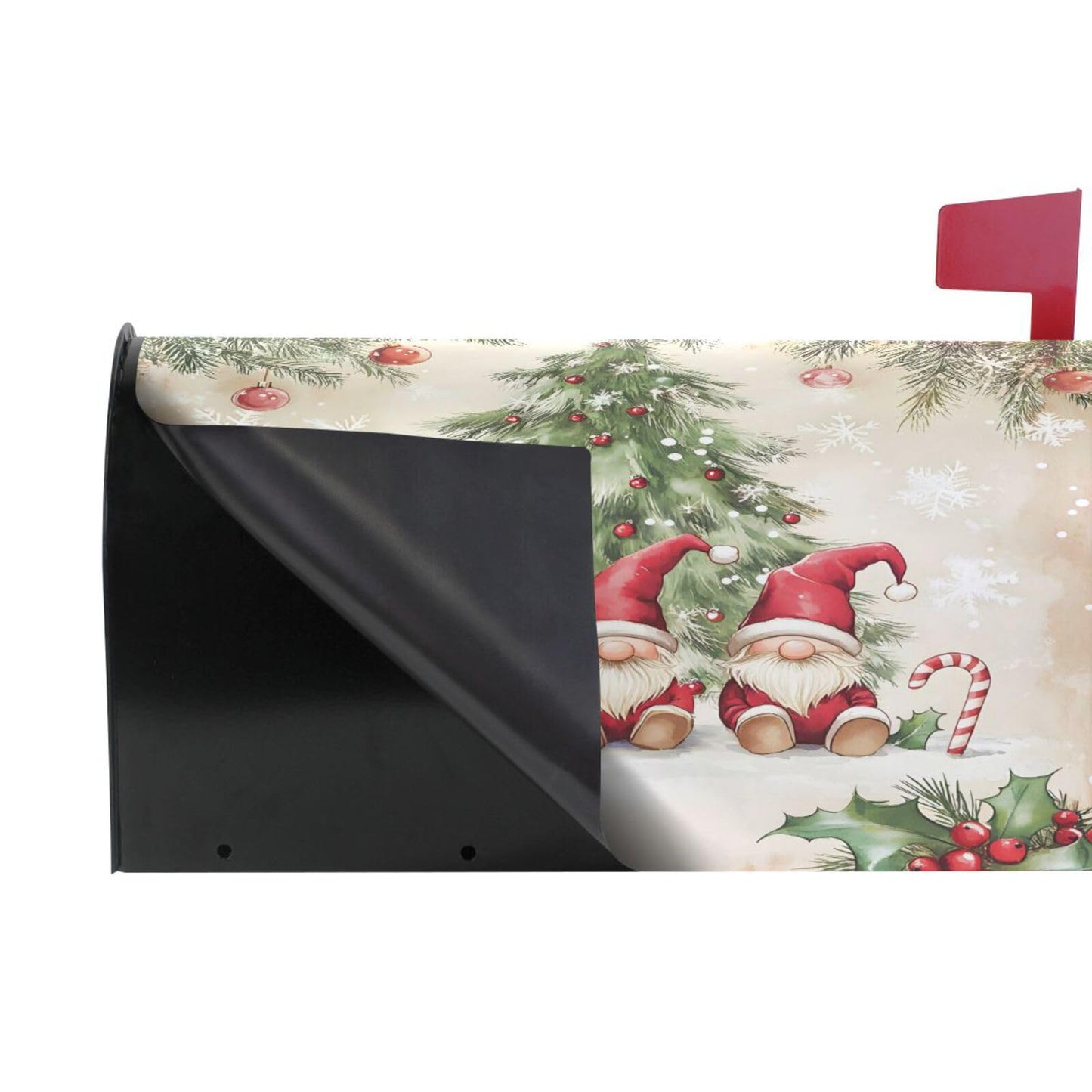 ALAZA Cute Christmas Gnomes Magnetic Mailbox Cover MailWraps Garden Yard Home Decor for Outside Standard Size-18"x 20.8"