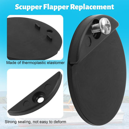 1-3/4" Boat Scupper Flapper Replacement - for Boats Stainless Steel and Plastic Thru Hull Scuppers Scupper Valves Repair Kit - 2 Pcs