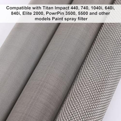 3pcs 730-067 Fluid Manifold Filter, Paint Sprayer Filter for Titan Impact 440, 740, 1040i, 640i, 840i, Elite 2000, PowrPin 3500, 5500 and More Models (30, 60, 100 Mesh)