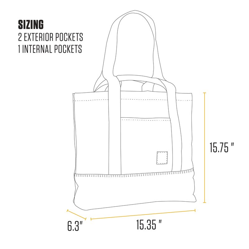 Carhartt Classic Vertical Open Tote Bag, Durable Water Repellent Material W/Hand and Shoulder Straps, Early Fog, 18L